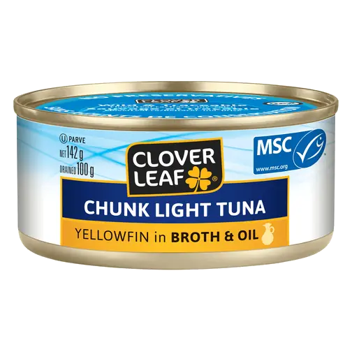 Canned Chunk Light Tuna Yellowfin In Broth And Oil 142 g