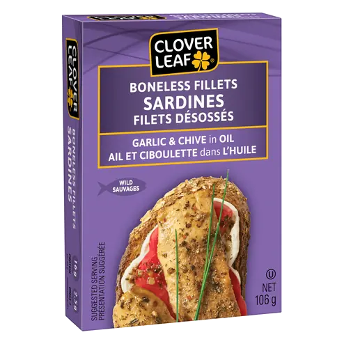 Sardines Fillets Boneless Garlic & Chive In Oil 106 g