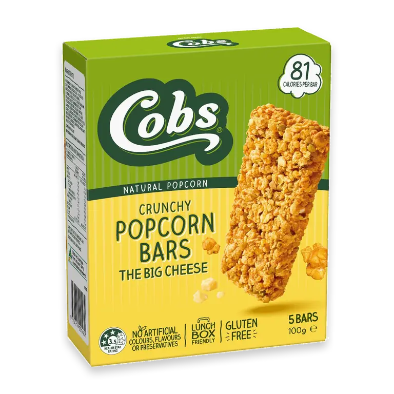 Crunchy Popcorn Bars Cheese