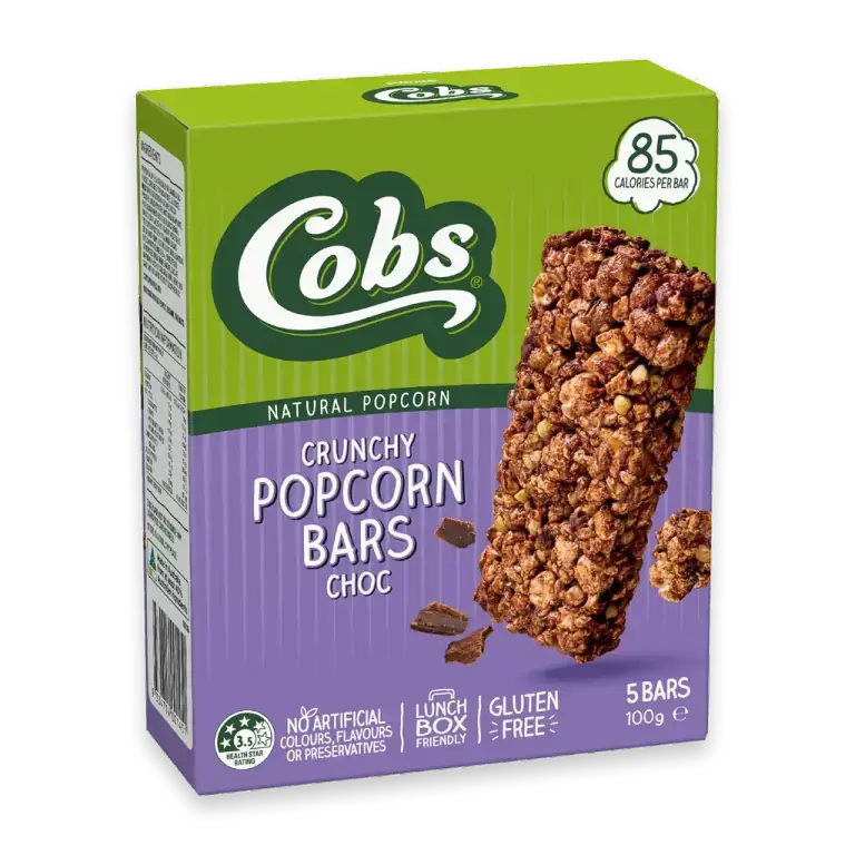 Crunchy Popcorn Bars Choc