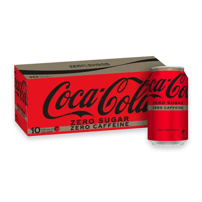 Caffeine Free Zero Sugar Soft Drink Cans