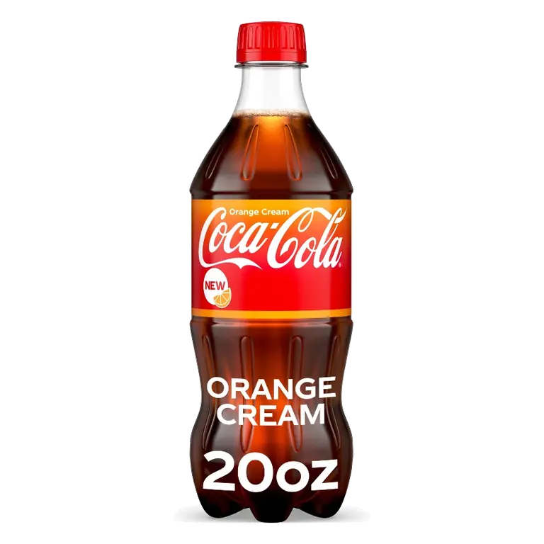 Coca-Cola Orange Cream Soda, 20 fl oz Bottle: Caffeinated