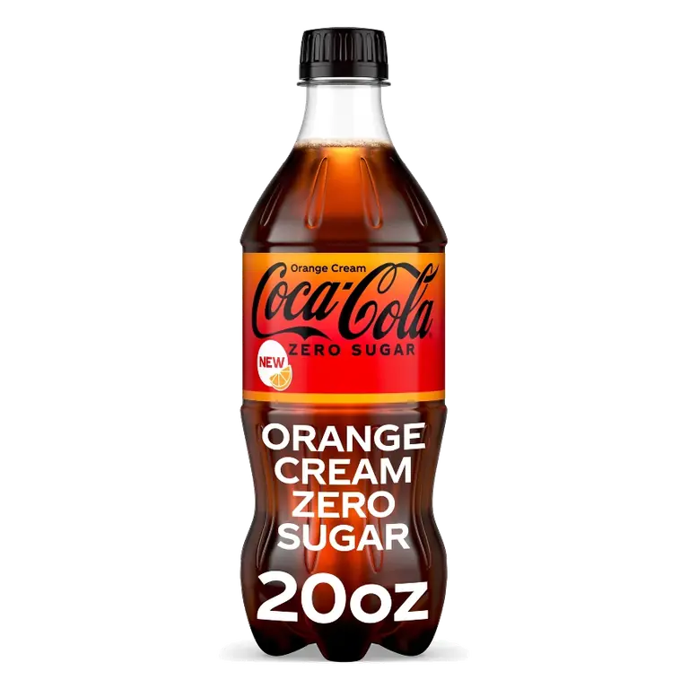 Coca-Cola Zero Sugar Orange Cream Soda, 20 fl oz Bottle