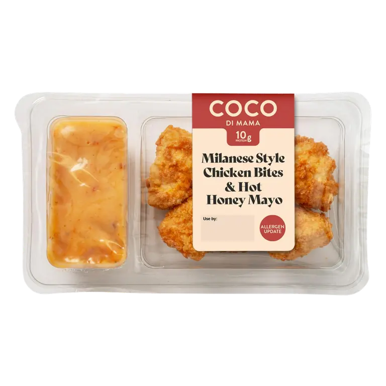 68g Milanese Style Chicken Bites & Hot Honey Mayo