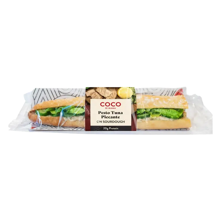 Pesto Tuna Piccante on Sourdough Sandwich