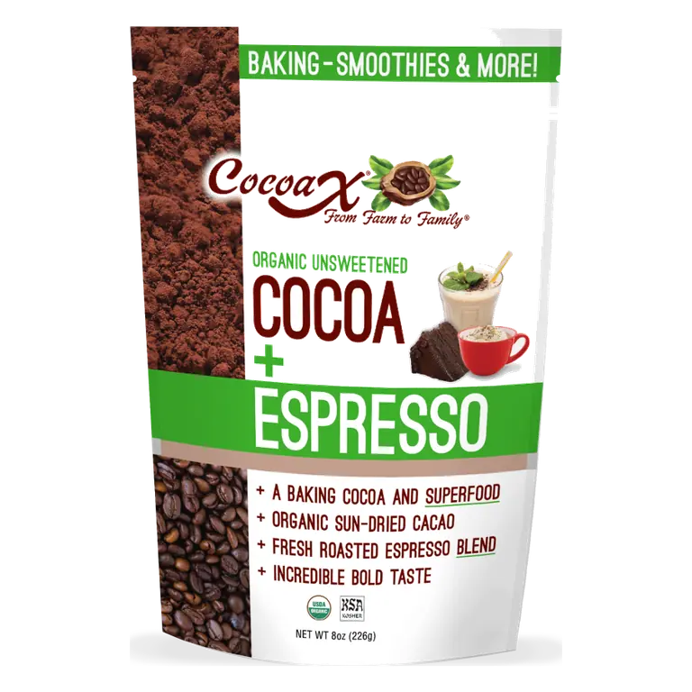 Unsweetened Organic Cocoa + Espresso
