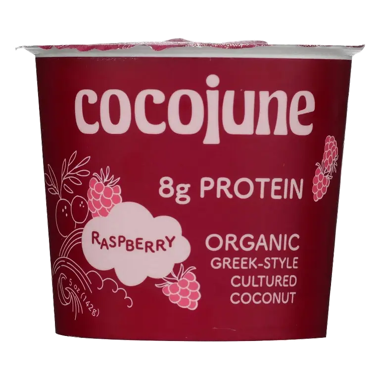 Cocojune Raspberry Coconut Yogurt, 5oz: Organic, Dairy-Free, Vegan