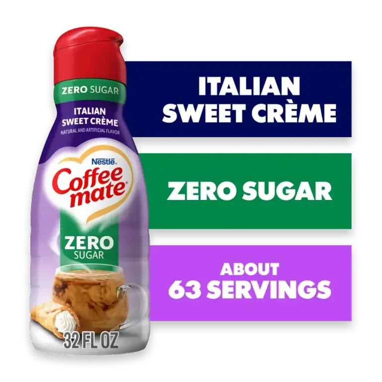 Italian Sweet Crème Flavored Coffee Creamer Zero Added Sugar Gluten-Free