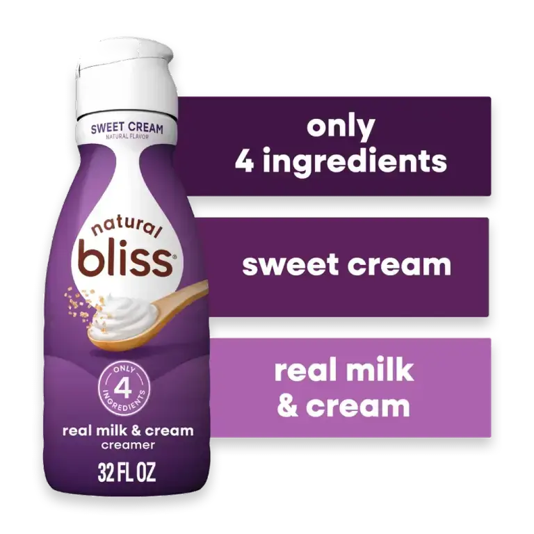 natural bliss Sweet Cream Flavored Creamer Gluten Free Creamer Iced Hot Coffee