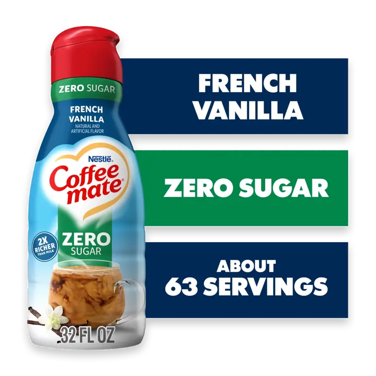 Zero Sugar French Vanilla Flavored Liquid Coffee Creamer