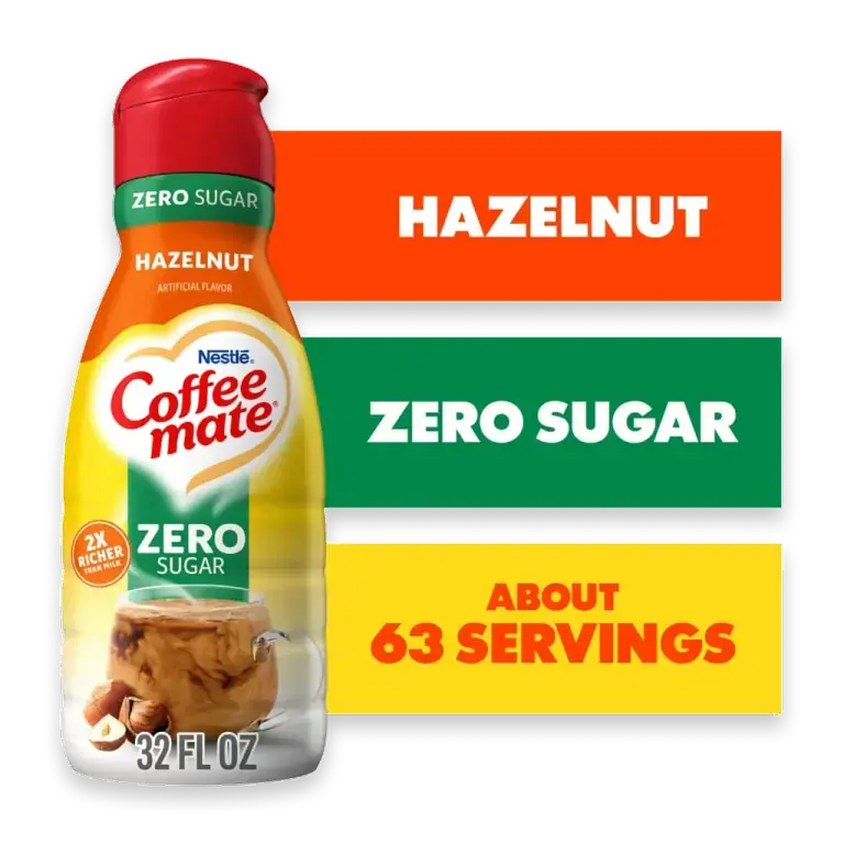 Zero Sugar Hazelnut Flavored Liquid Coffee Creamer