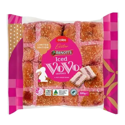 Arnotts Iced Vovo Hot Cross Buns
