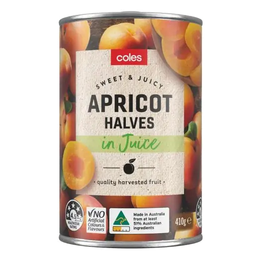 Australian Apricot Halves In Juice