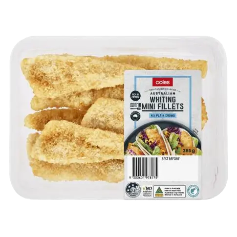 Australian Whiting Mini Fillets With Plain Crumb
