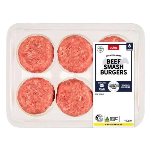 Beef Smash Burgers 6 Pack