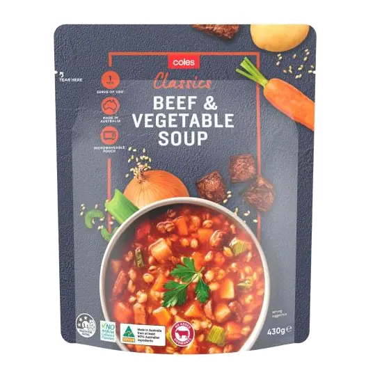 Beef & Vegetable Pouch Soup