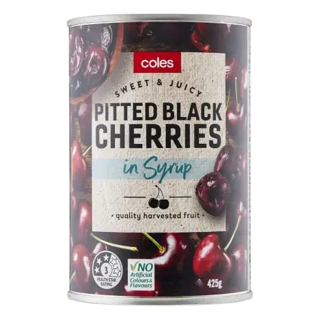 Black Pitted Cherries In Syrup