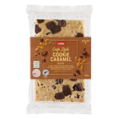 Cafe Style Cookie Caramel Slice