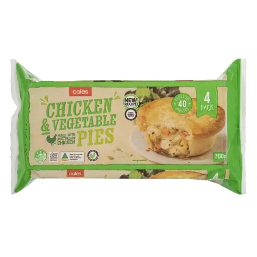 Chicken & Vegetables Pies 4 Pack