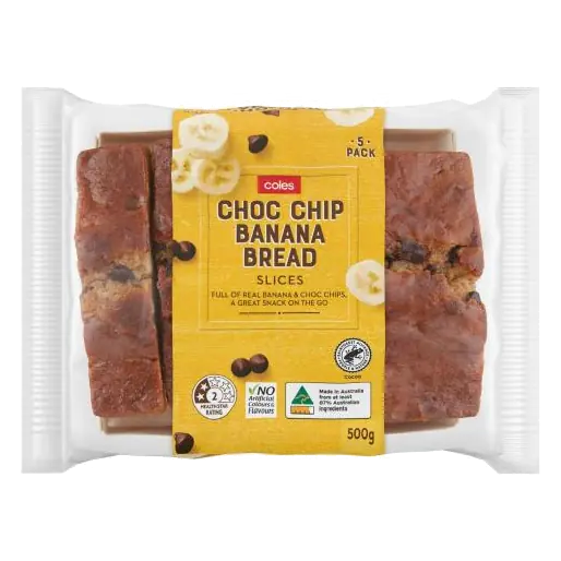 Choc Chip Banana Bread Slices 5 Pack