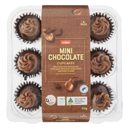 Chocolate Mini Cupcakes 9 Pack