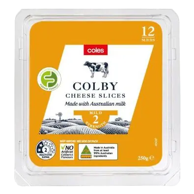 Dairy Colby Cheese Slices 12 Pack