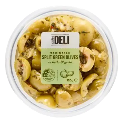 Express Split Green Olives Herbs & Garlic