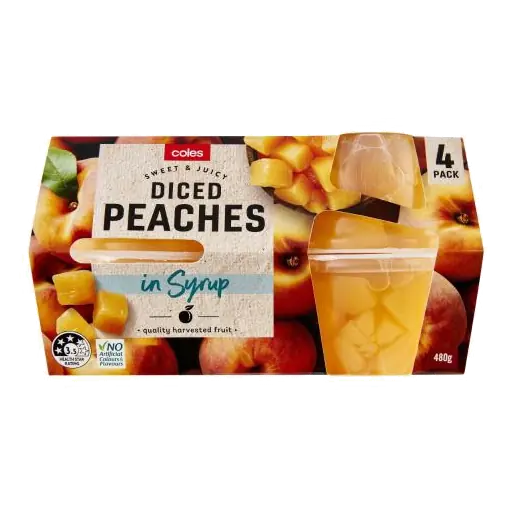 Diced Peaches in Syrup 4 Pack