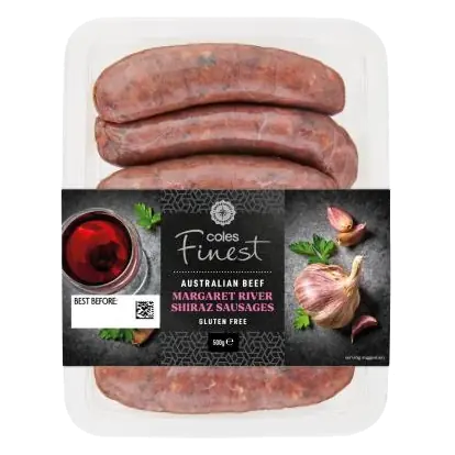 Beef And Margaret River Shiraz Sausages