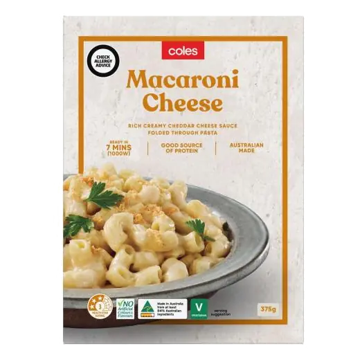 Frozen Convenience Meal With Macaroni Cheese