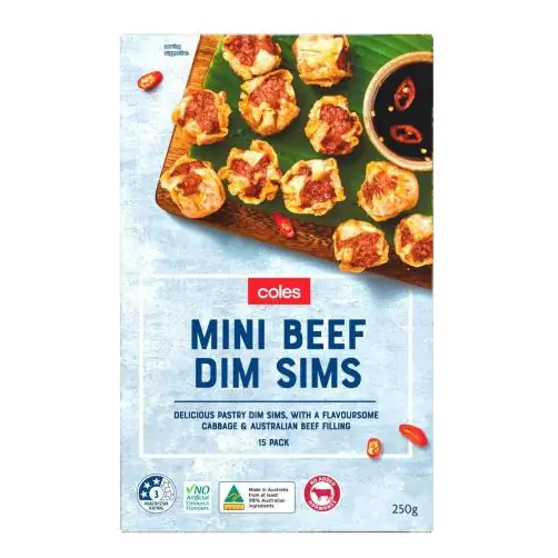 Frozen Mini Beef Dim Sims 15 Pack