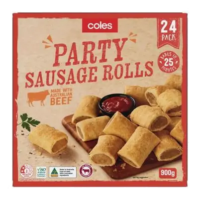 Frozen Party Sausage Rolls 24 Pack