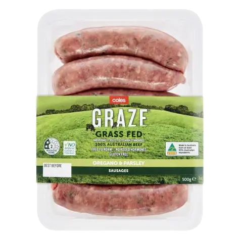 Graze Grassfed Beef Sausages
