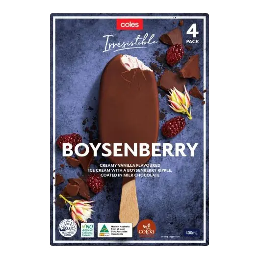 Irresistible Boysenberry Ice Cream Sticks 4 Pack