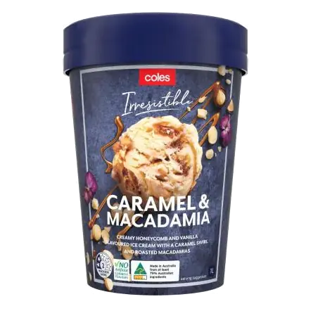Irresistible Caramel & Macadamia Ice Cream Tub