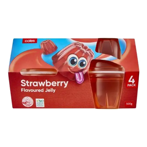 Jelly Cups Strawberry 4 Pack