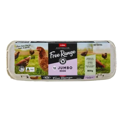 Jumbo Free Range Eggs 12 Pack