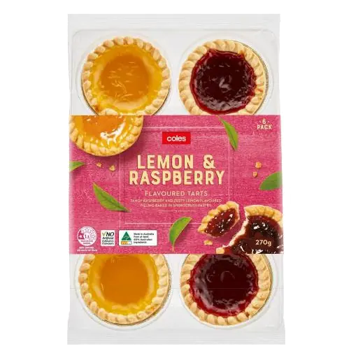 Lemon & Raspberry Flavoured Tarts 6 Pack