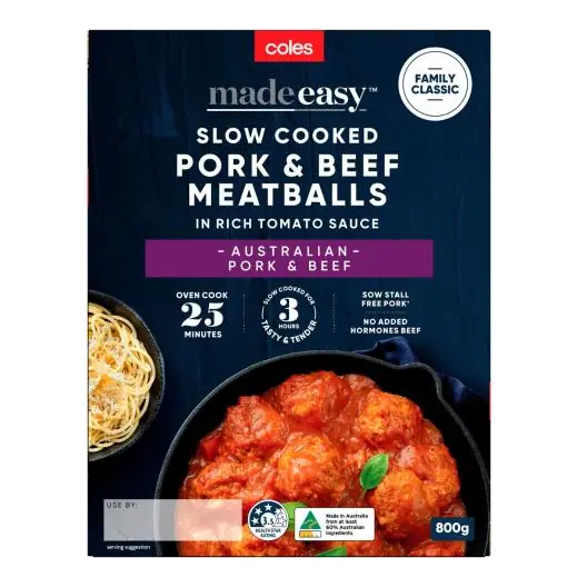 Family Classics Slow Cooked Pork & Beef Meatballs In Tomato Sauce