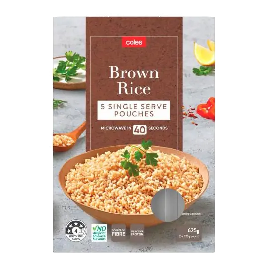 Microwavable Brown Rice 5 Pack