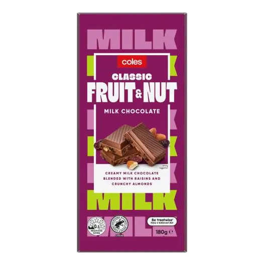 Milk Chocolate Fruit And Nut Block