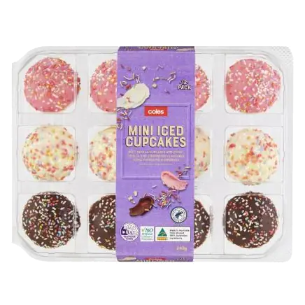 Mini Iced Cupcakes 12 Pack