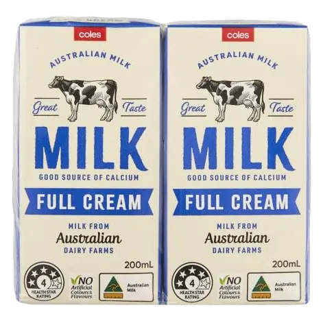 Multipack Full Cream Uht Milk 6 Pack