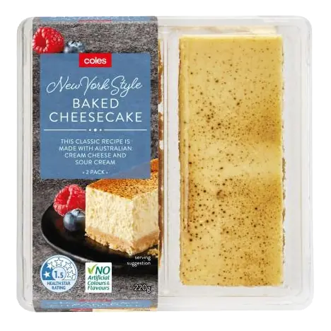 New York Style Baked Cheesecake Slice 2 Pack