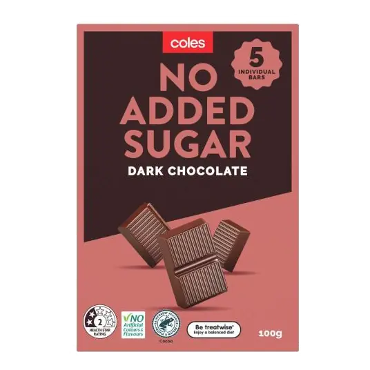 No Added Sugar Dark Choc