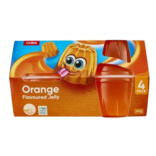 Orange Jelly Cups 4 Pack