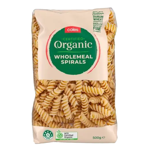 Organic Wholemeal Spirals Pasta
