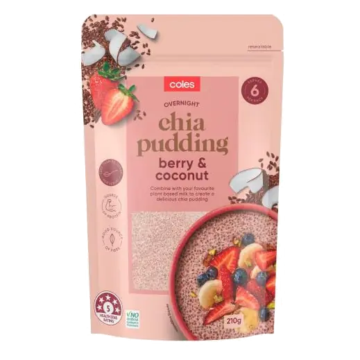 Overnight Chia Pudding Berry & Coconut