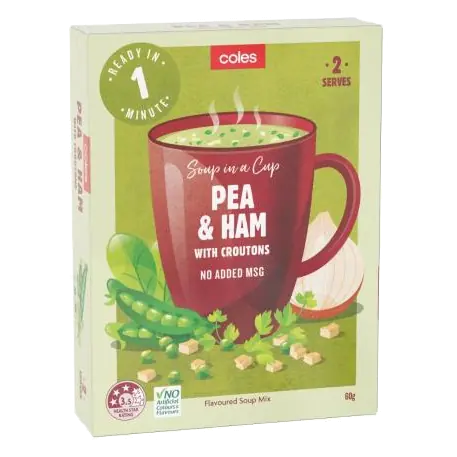 Pea Ham With Croutons Soup Serves 2