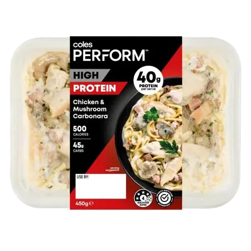 High Protein Chicken & Mushroom Carbonara